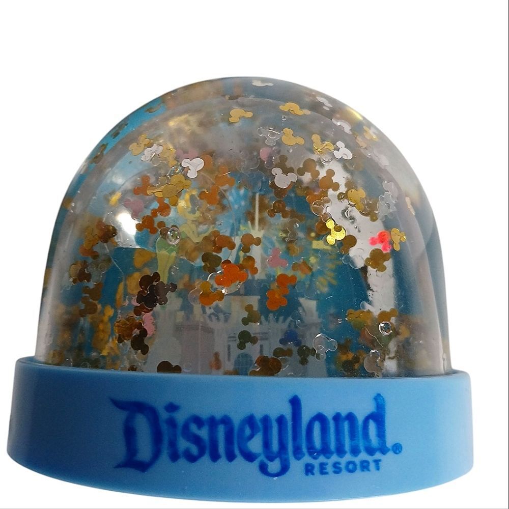 Vintage DISNEYLAND Resort SNOW GLOBE TINKER BELL CASTLE Souvenir